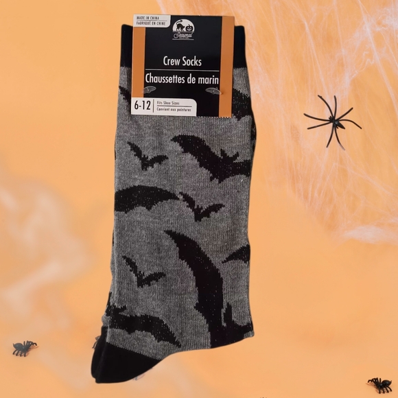 Seasonal Collection Accessories - Halloween Bat Crew Socks